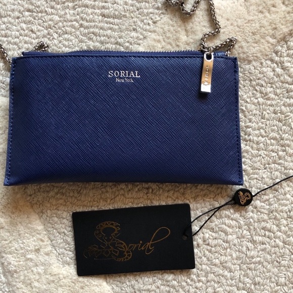 NEW vegan Sorial popsugar crossbody in sapphire - Picture 2 of 5